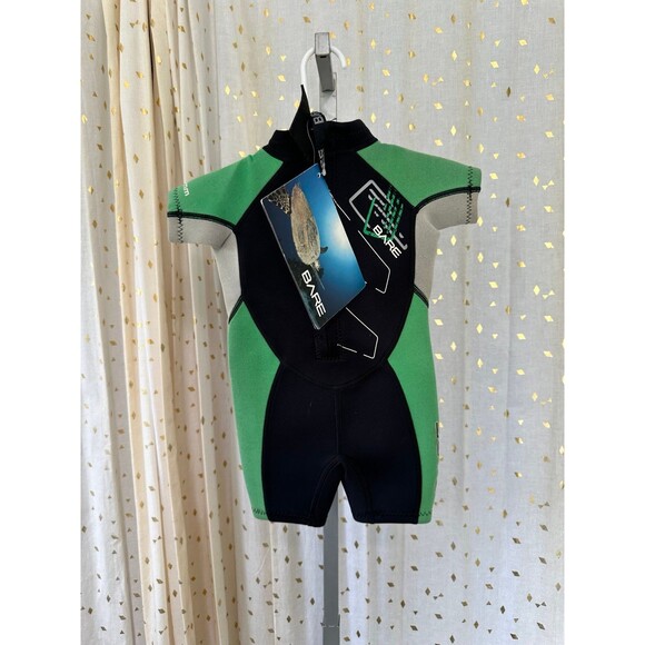NWT BARE Tadpole Shorty Toddler Kids Neoprene Zip Up Rash-Guard Wetsuit 2 Yrs - Picture 5 of 6